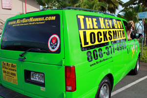 Look for our big green vans!